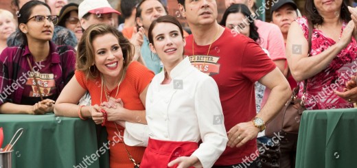 Editorial use only. No book cover usage.
Mandatory Credit: Photo by C Kalohoridis/Lionsgate/Kobal/Shutterstock (10212491f)
Alyssa Milano as Dora Angioli, Adam Ferrara as Sal Angioli and Emma Roberts as Nikki Angioli
'Little Italy' Film - 2018
A young couple must navigate a blossoming romance, amidst a war between their families' competing pizza restaurants.